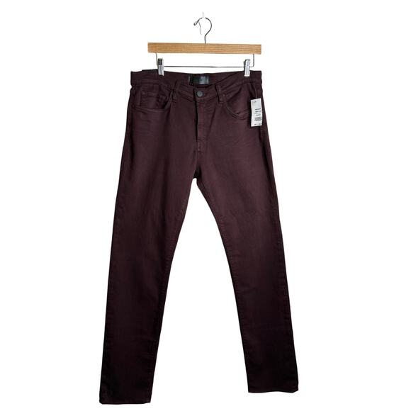 J Brand Other - J Brand Kane Straight Fit Jean French Terry Burgundy Size 34 NWTs